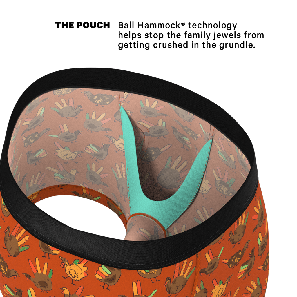 The Party Fowl | Thanksgiving Turkey Ball Hammock® Pouch Trunks Underwear - Shinesty