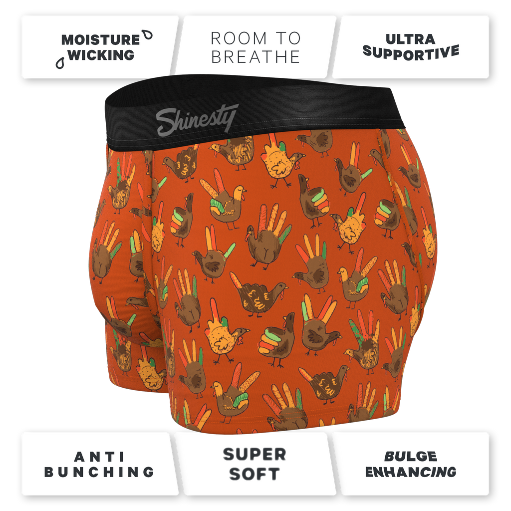 The Party Fowl | Thanksgiving Turkey Ball Hammock® Pouch Trunks Underwear - Shinesty