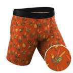 The Party Fowl | Thanksgiving Turkey Ball Hammock® Boxer - Long Leg - Shinesty