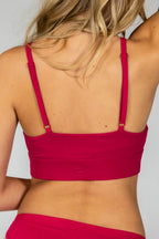 The Red Velvet | Dark Red Boob Hammock™ Scoop Bralette - Shinesty