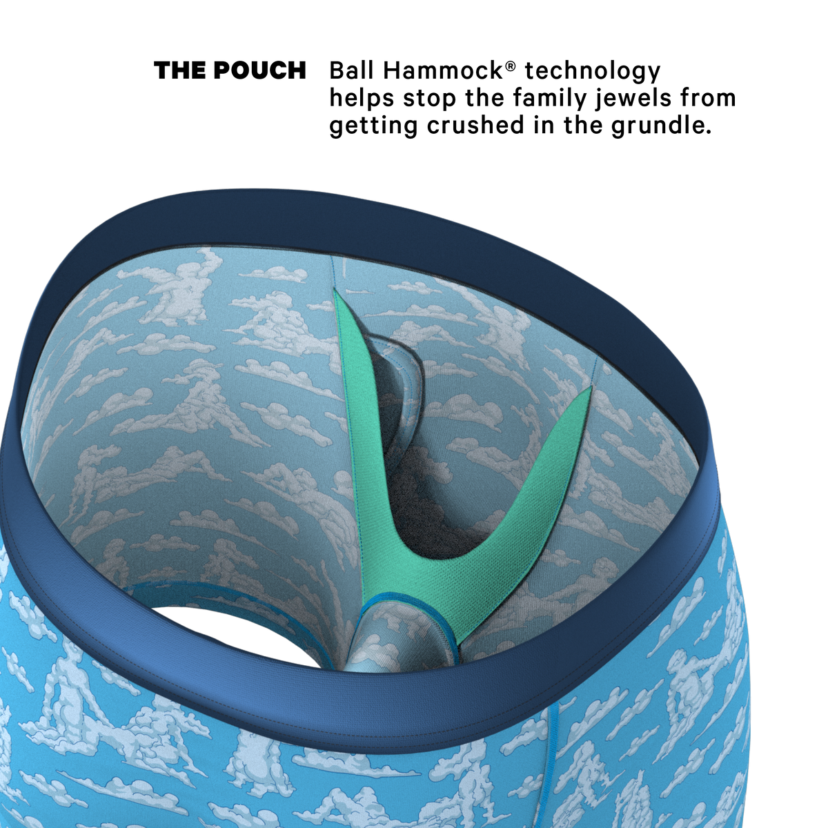 The Reverse Cloud Girl | Cloud Ball Hammock® Pouch Underwear With Fly - Shinesty