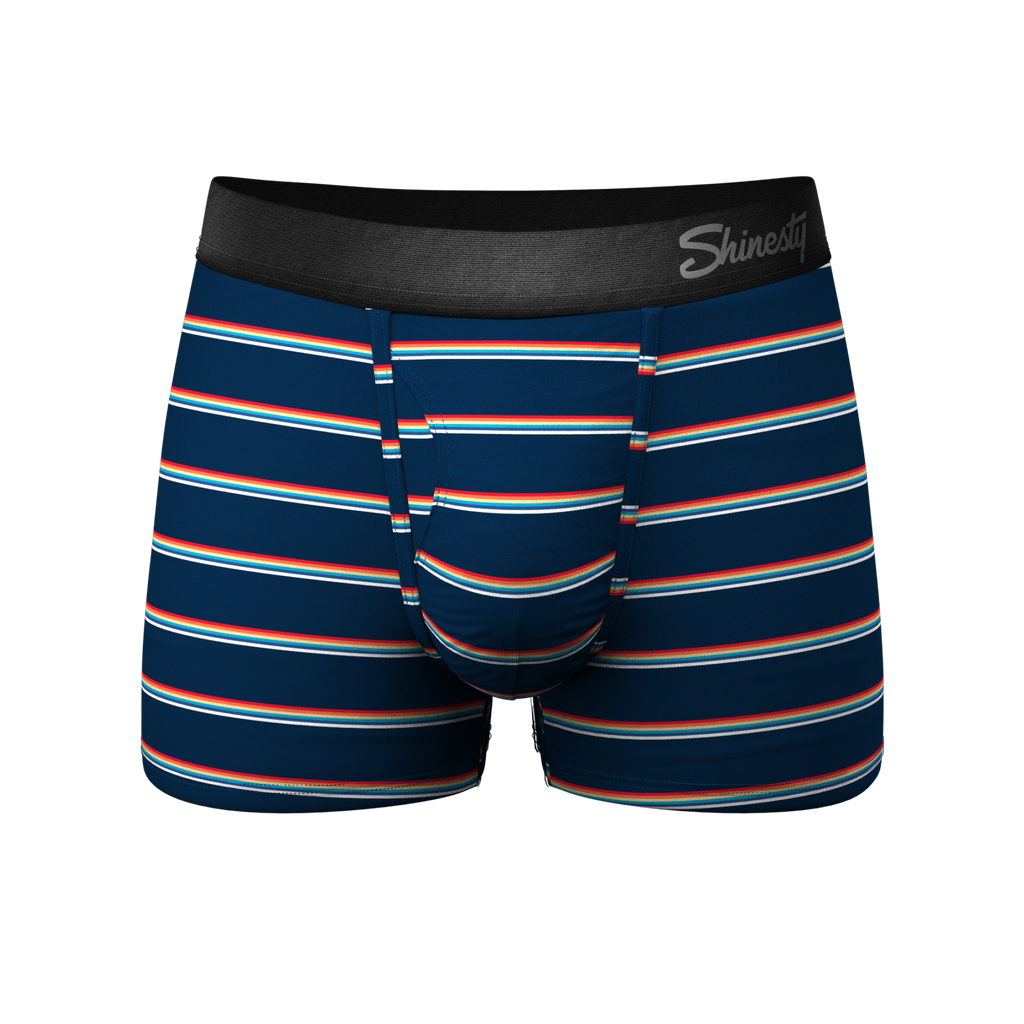 The Routine | Navy Stripe Ball Hammock® Pouch Trunks Underwear - Shinesty