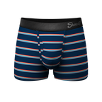 The Routine | Navy Stripe Ball Hammock® Pouch Trunks Underwear - Shinesty