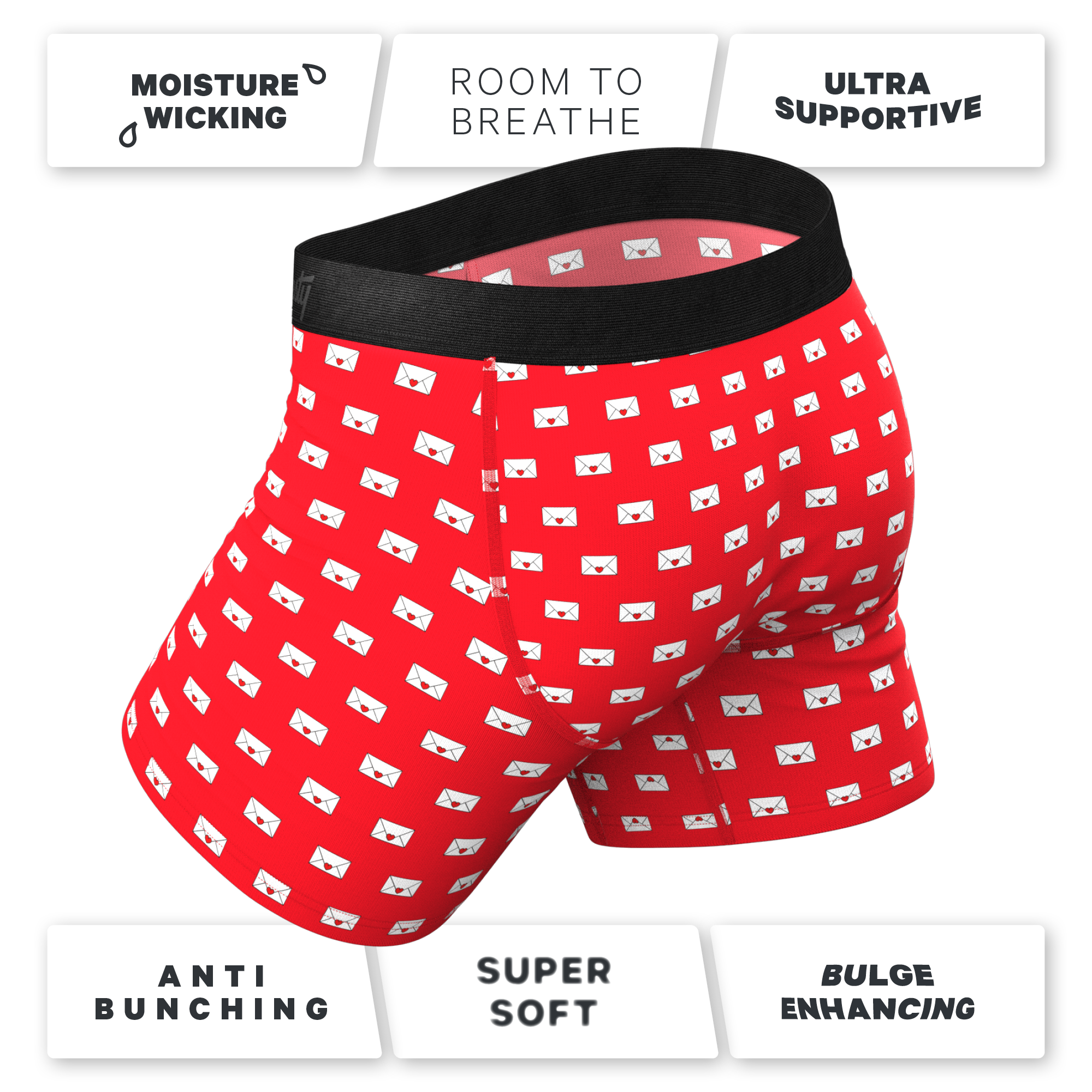 The Secret Admirer | Valentines Letters Ball Hammock® Pouch Underwear - Shinesty