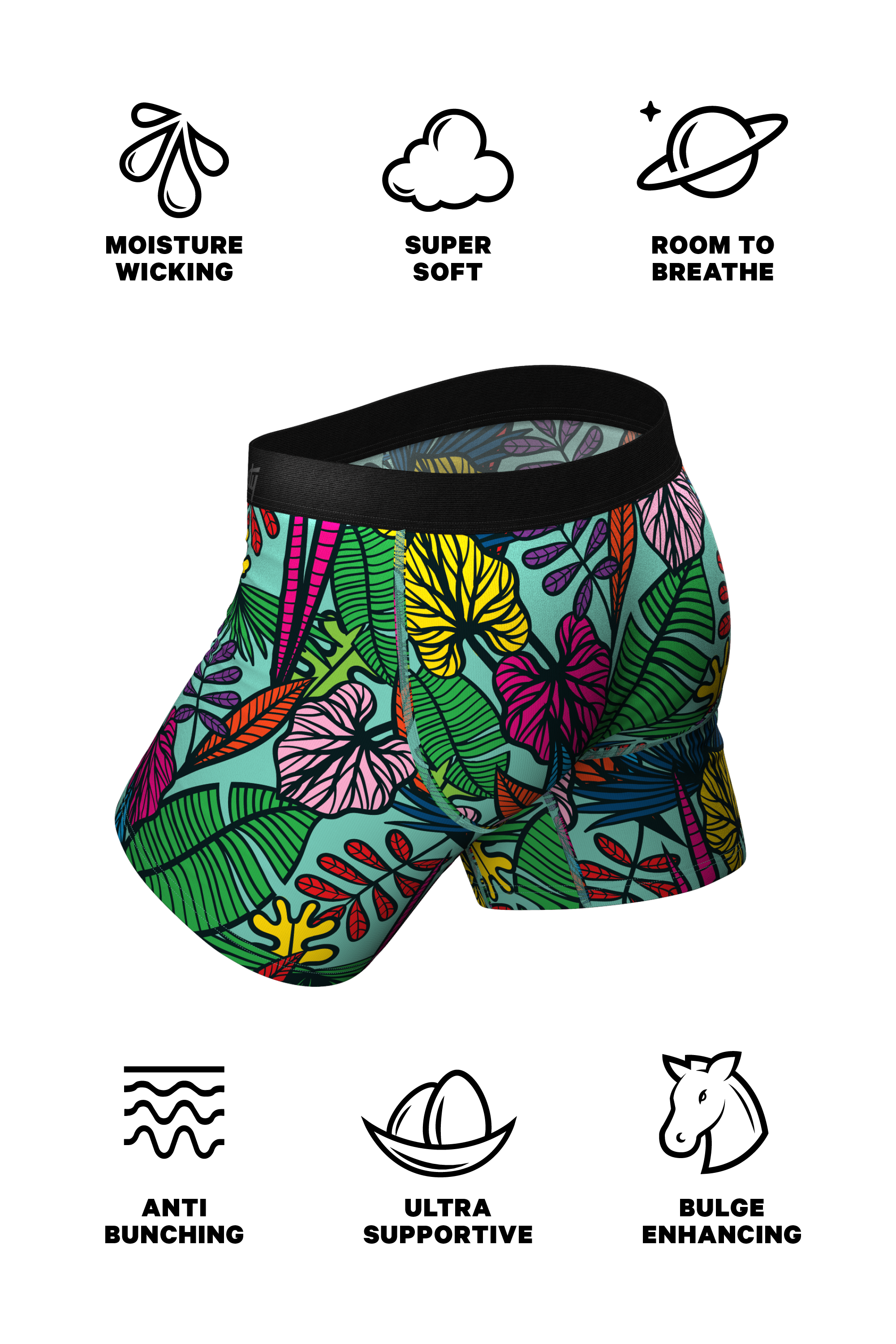The Sex On The Beach | Tropical Ball Hammock® Pouch Underwear With Fly - Shinesty