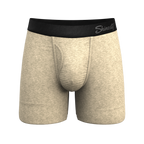The Silver Fox | Oatmeal Heather Ball Hammock® Pouch Underwear With Fly - Shinesty
