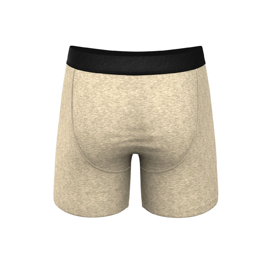 The Silver Fox | Oatmeal Heather Ball Hammock® Pouch Underwear With Fly - Shinesty