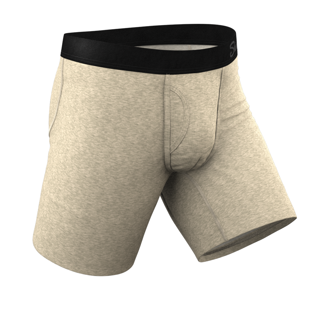 The Silver Fox | Oatmeal Heather Ball Hammock® Boxer - Long Leg - Shinesty
