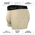 The Silver Fox | Oatmeal Heather Ball Hammock® Pouch Trunks Underwear - Shinesty