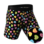 The Smooth Talker | Candy Hearts Ball Hammock® Boxer - Long Leg - Shinesty