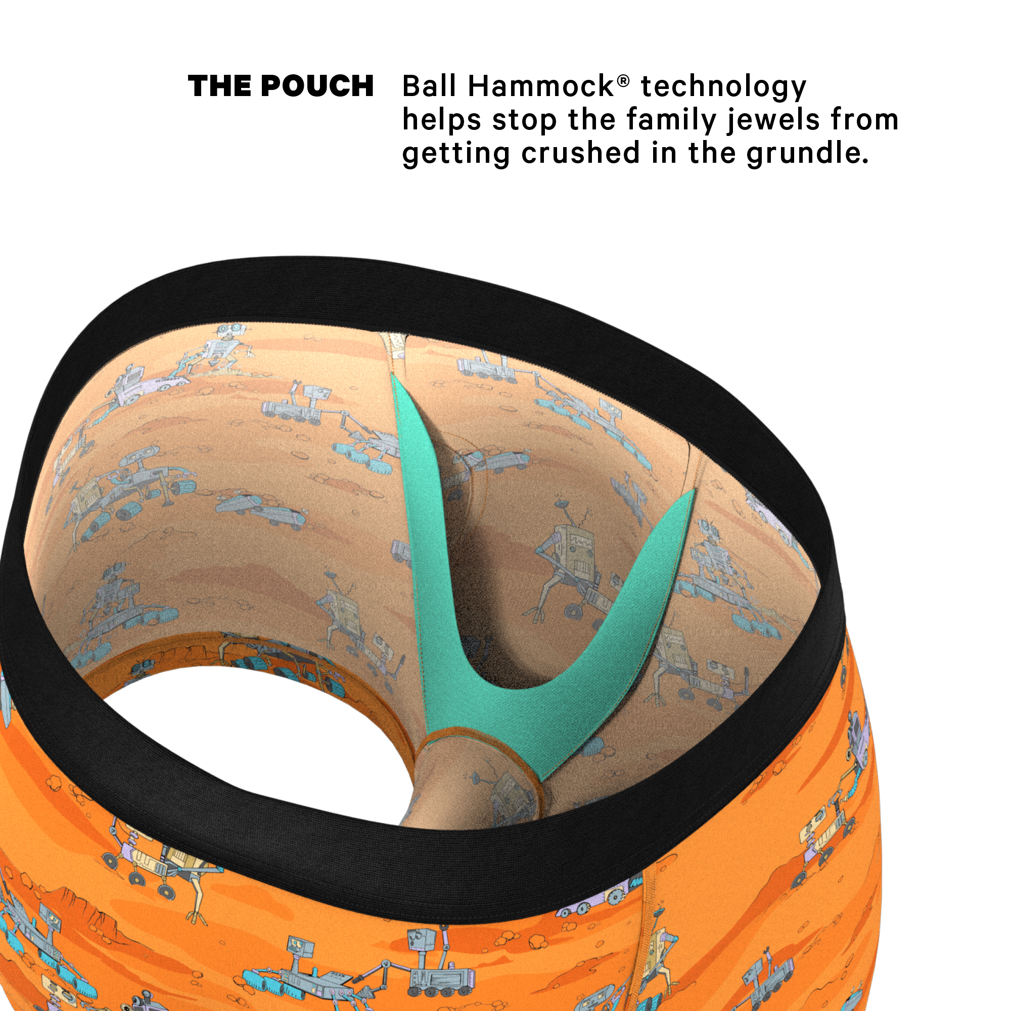 The Bend Rover | Space Robots Ball Hammock® Pouch Trunks Underwear - Shinesty