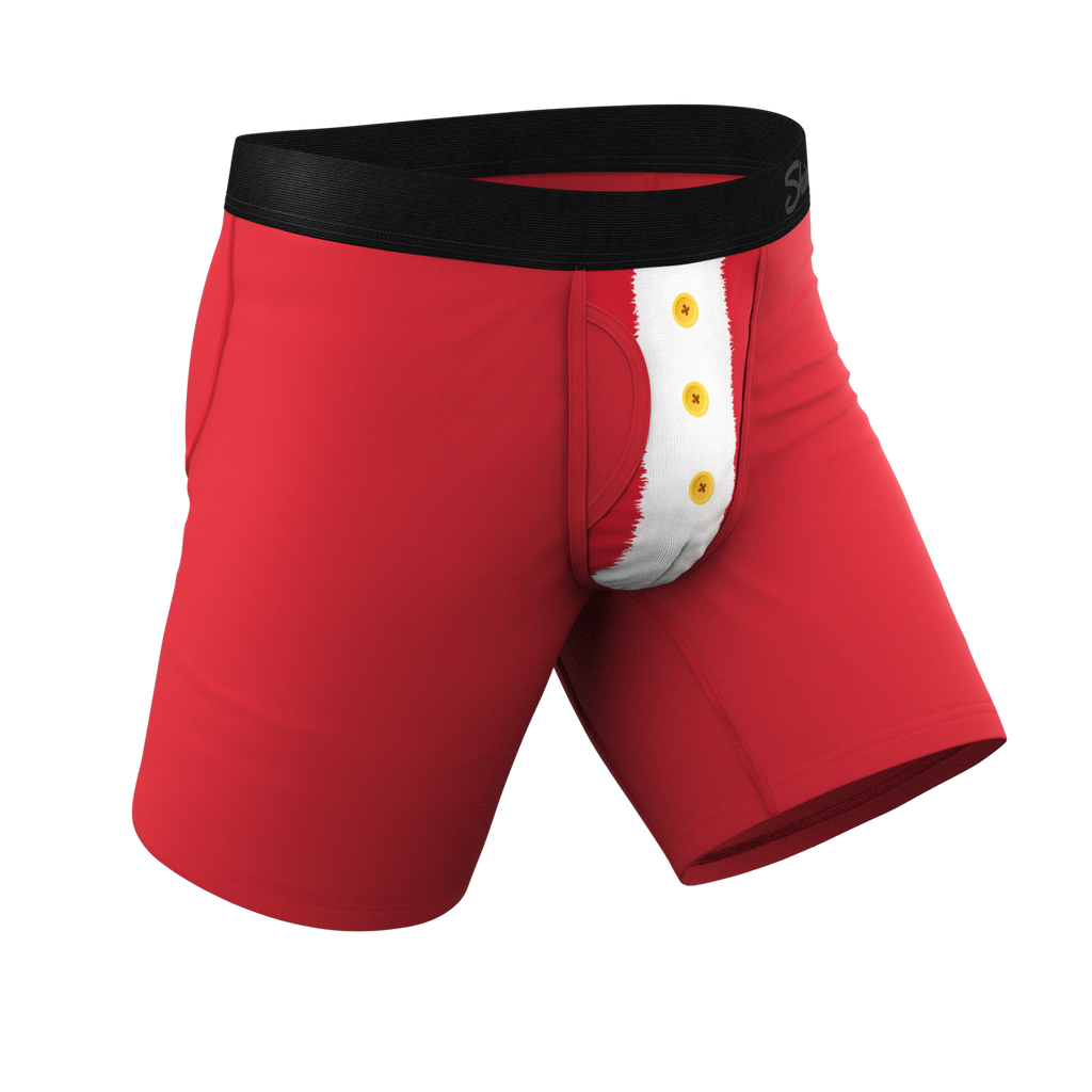 The St. Knickers | Santa Belt Ball Hammock® Boxer - Long Leg - Shinesty