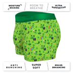 The 3 Leafs To The Wind | St Patricks Day Clovers Ball Hammock® Pouch Trunks Underwear - Shinesty