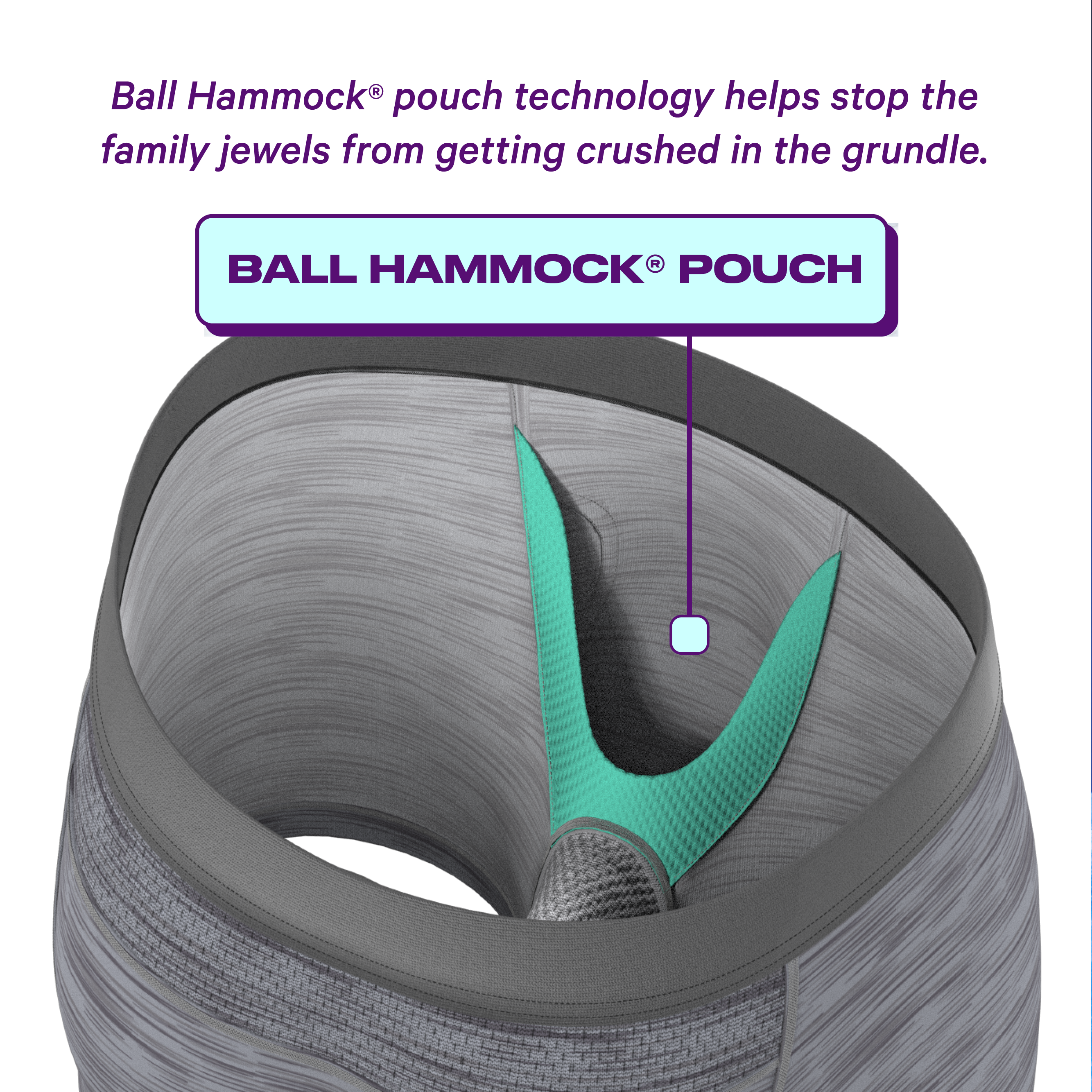 The Storm Cloud | Grey paradICE™ Cooling Ball Hammock® Underwear - Shinesty