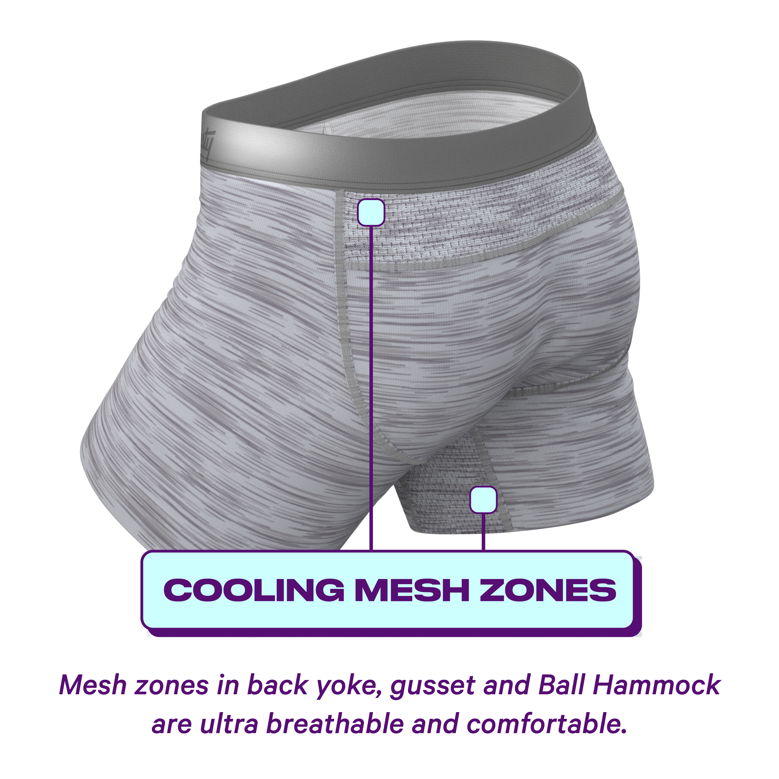 The Storm Cloud | Grey paradICE™ Cooling Ball Hammock® Underwear - Shinesty