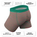 The Stripe Club | Christmas Striped Ball Hammock® Pouch Underwear - Shinesty