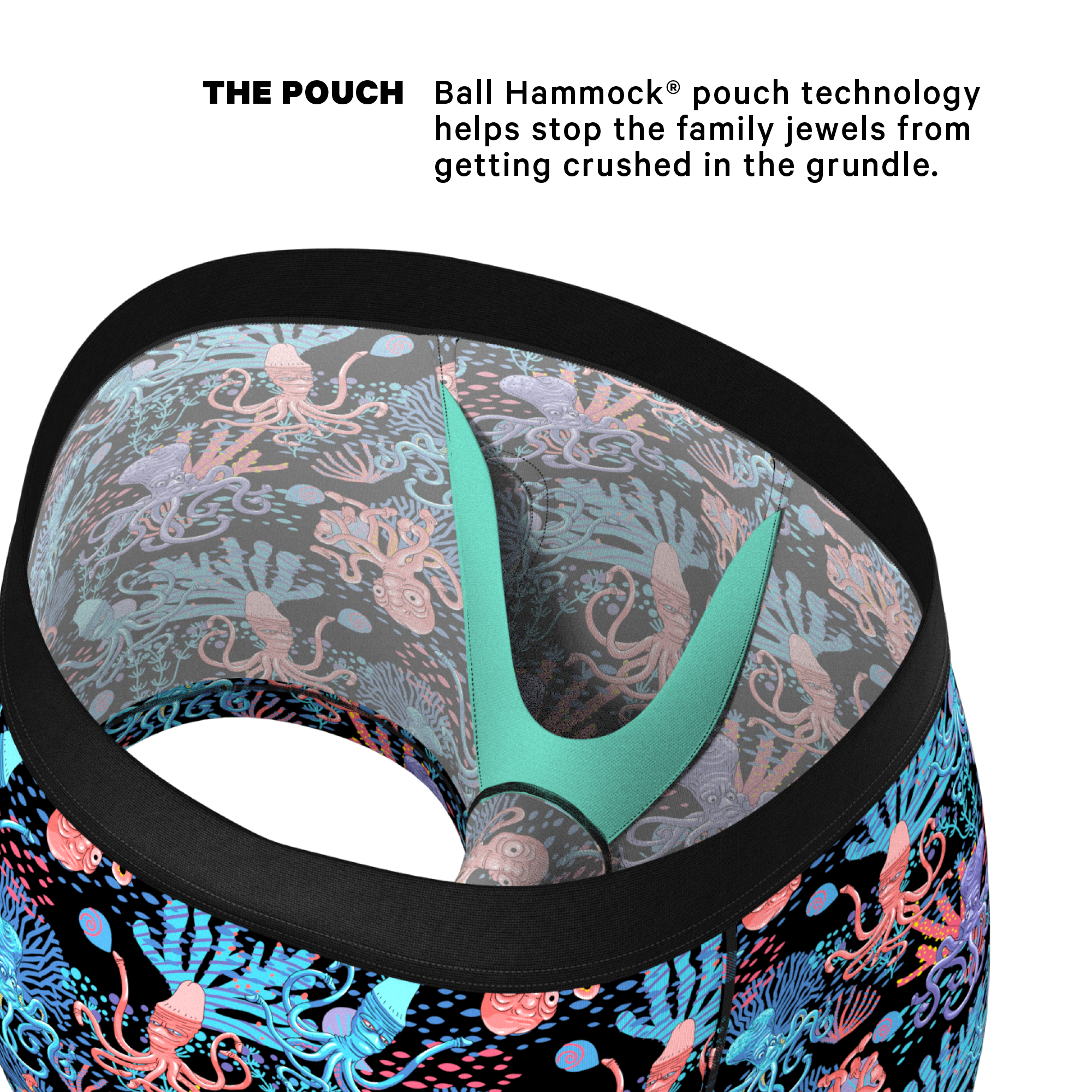 The Swollen Tentacles | Octopus Ball Hammock® Pouch Trunks Underwear - Shinesty