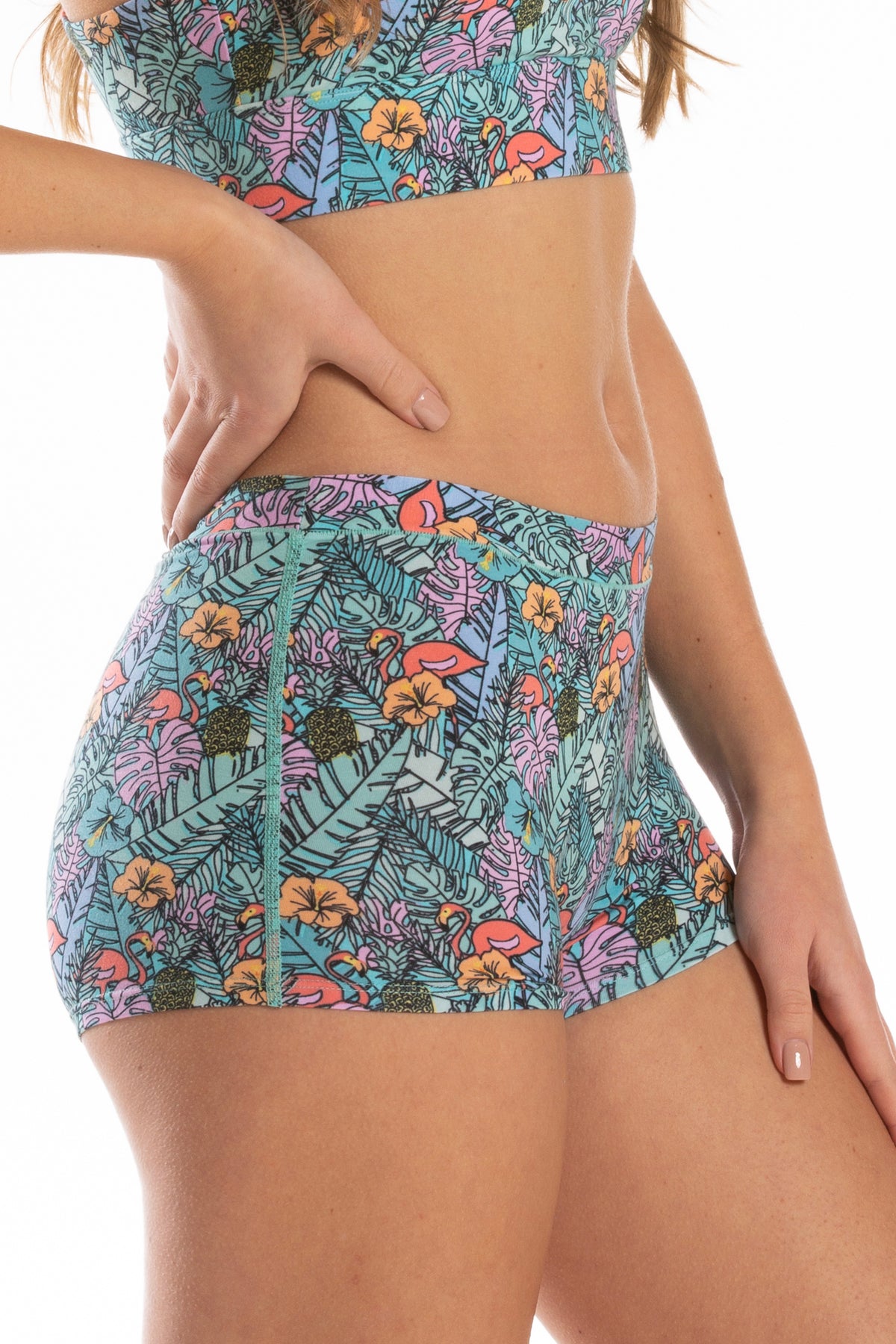 The Hot Tropic | Tropical Flamingo Modal Boyshort Underwear - Shinesty