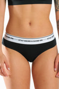 The Anthem | Black Shinesty Modal Cheeky Underwear - Shinesty