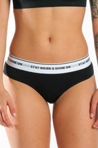 The Anthem | Black Shinesty Modal Cheeky Underwear - Shinesty