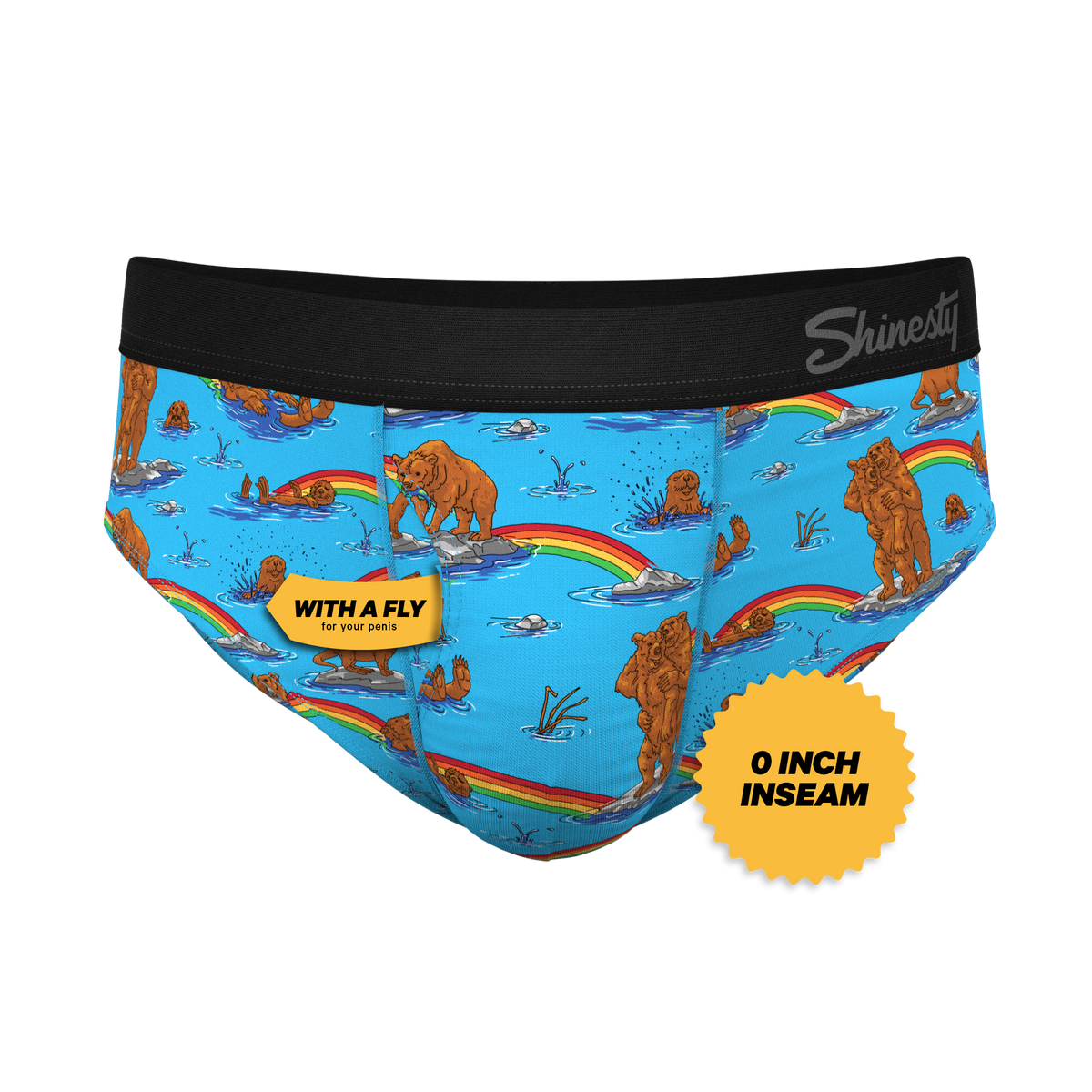 The Bear | Bear and Otter Rainbow Ball Hammock® Pouch Underwear Briefs - Shinesty