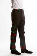 The Centerpiece | Poinsettia Ugly Christmas Suit Pants - Shinesty
