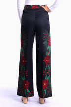The Centerpiece | Poinsettia Women's Christmas Suit Pant - Shinesty