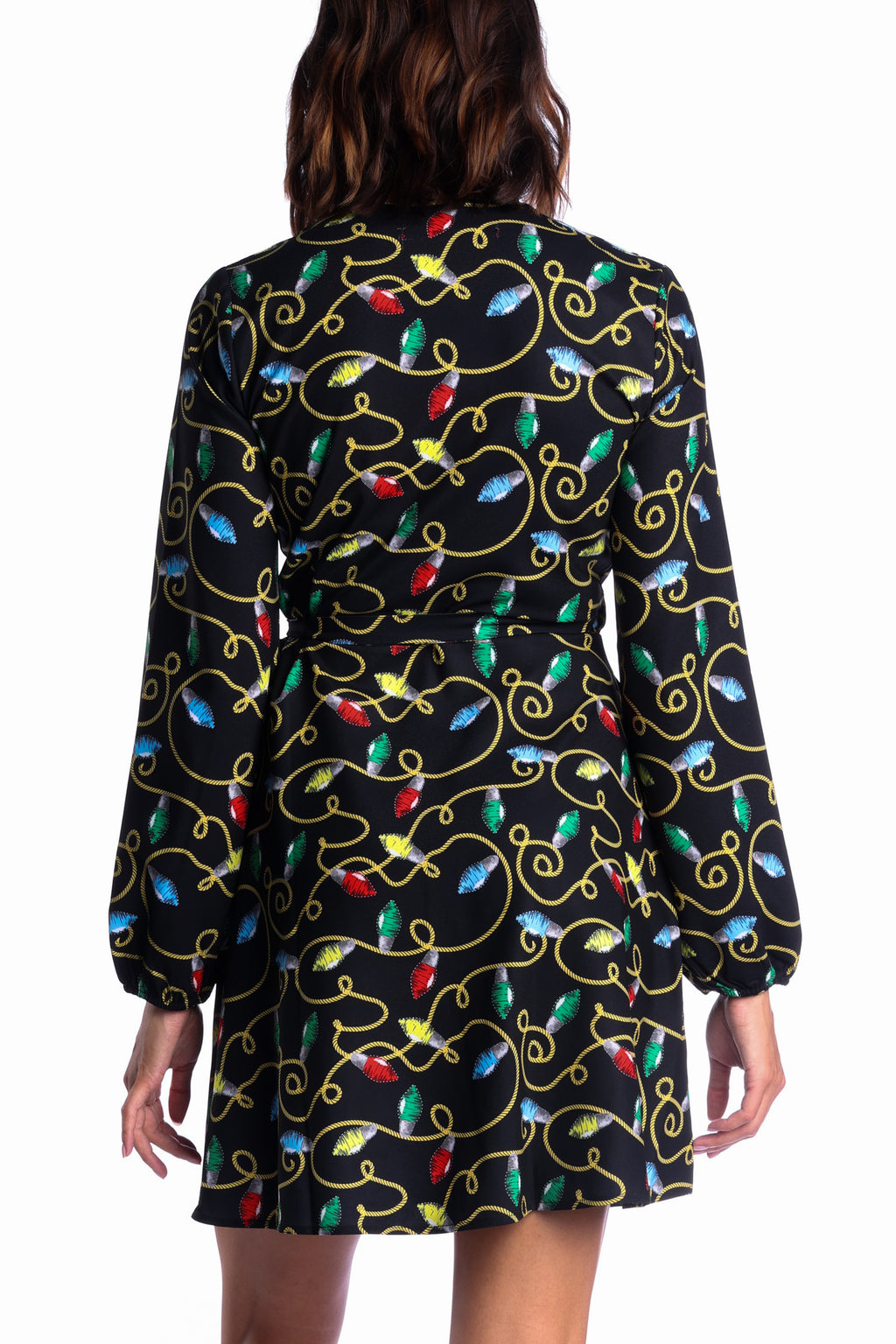 The Duchess of December | Christmas Lights Wrap Dress - Shinesty