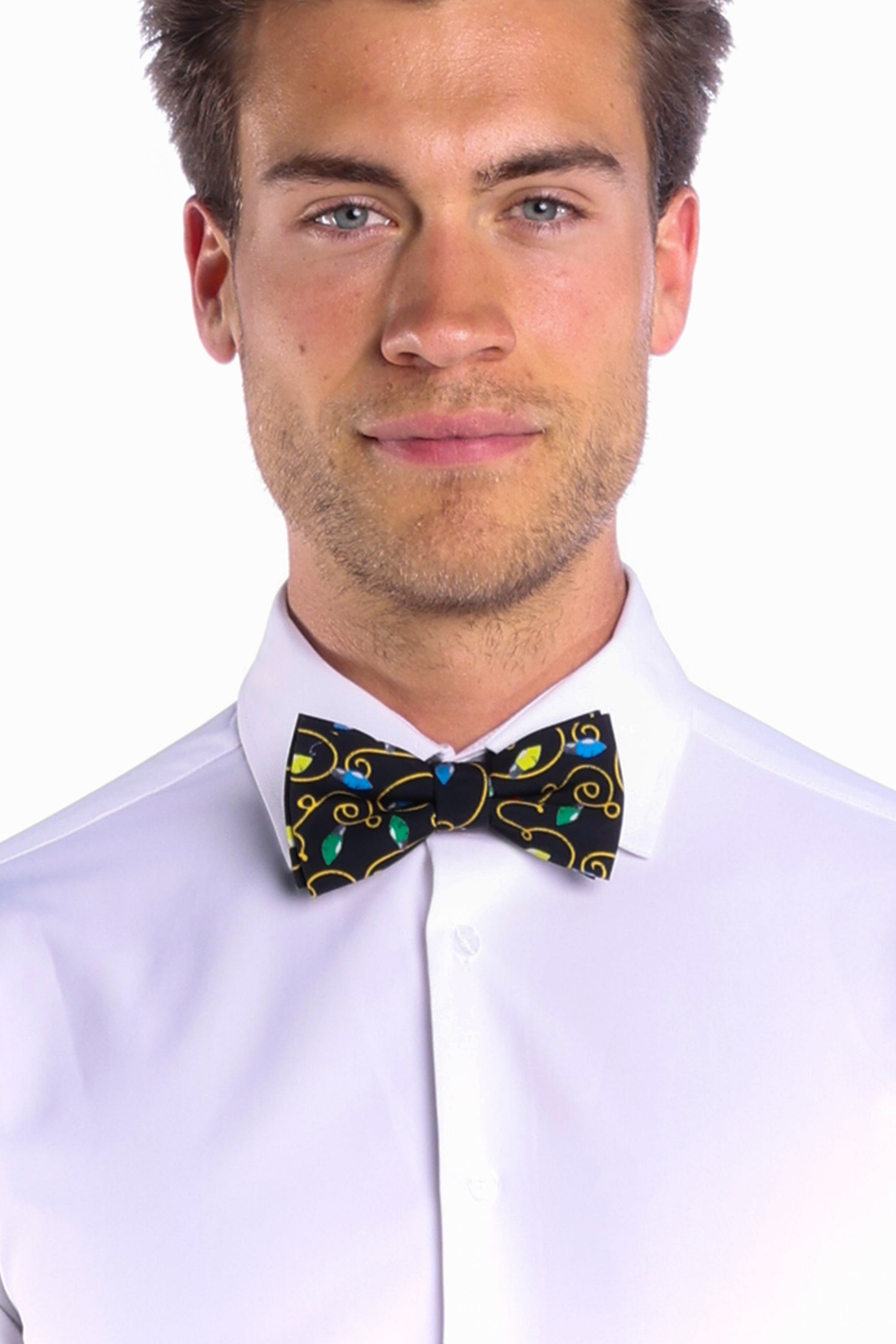 The Duke of December | Christmas Lights Ugly Christmas Bow Tie - Shinesty