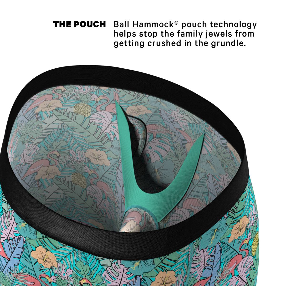 The Hot Tropic | Tropical Flamingo Ball Hammock® Boxer - Long Leg - Shinesty