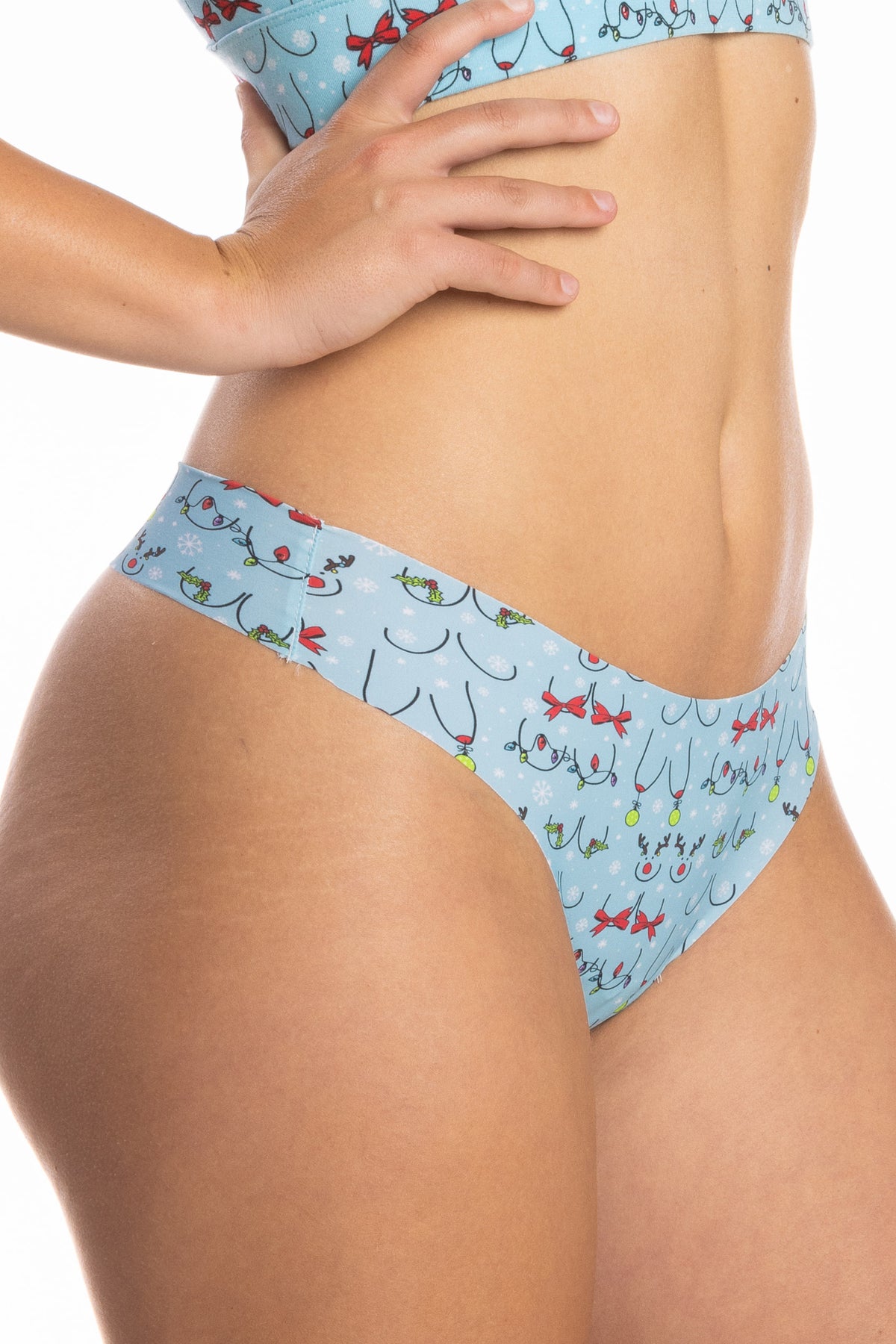 The Mistletots | Christmas Bust Seamless Thong - Shinesty