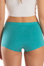 The Nerves of Teal | Teal Heather Modal Boyshort Underwear - Shinesty