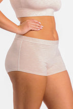 The Silver Fox | Heather Oatmeal Modal Boyshort Underwear - Shinesty