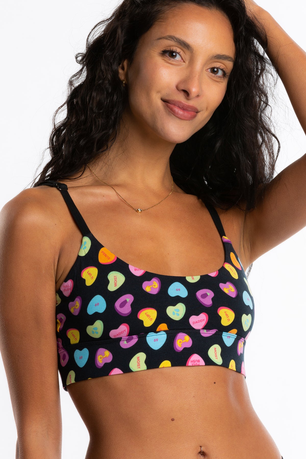 The Smooth Talker | Candy Hearts Boob Hammock™ Scoop Bralette - Shinesty