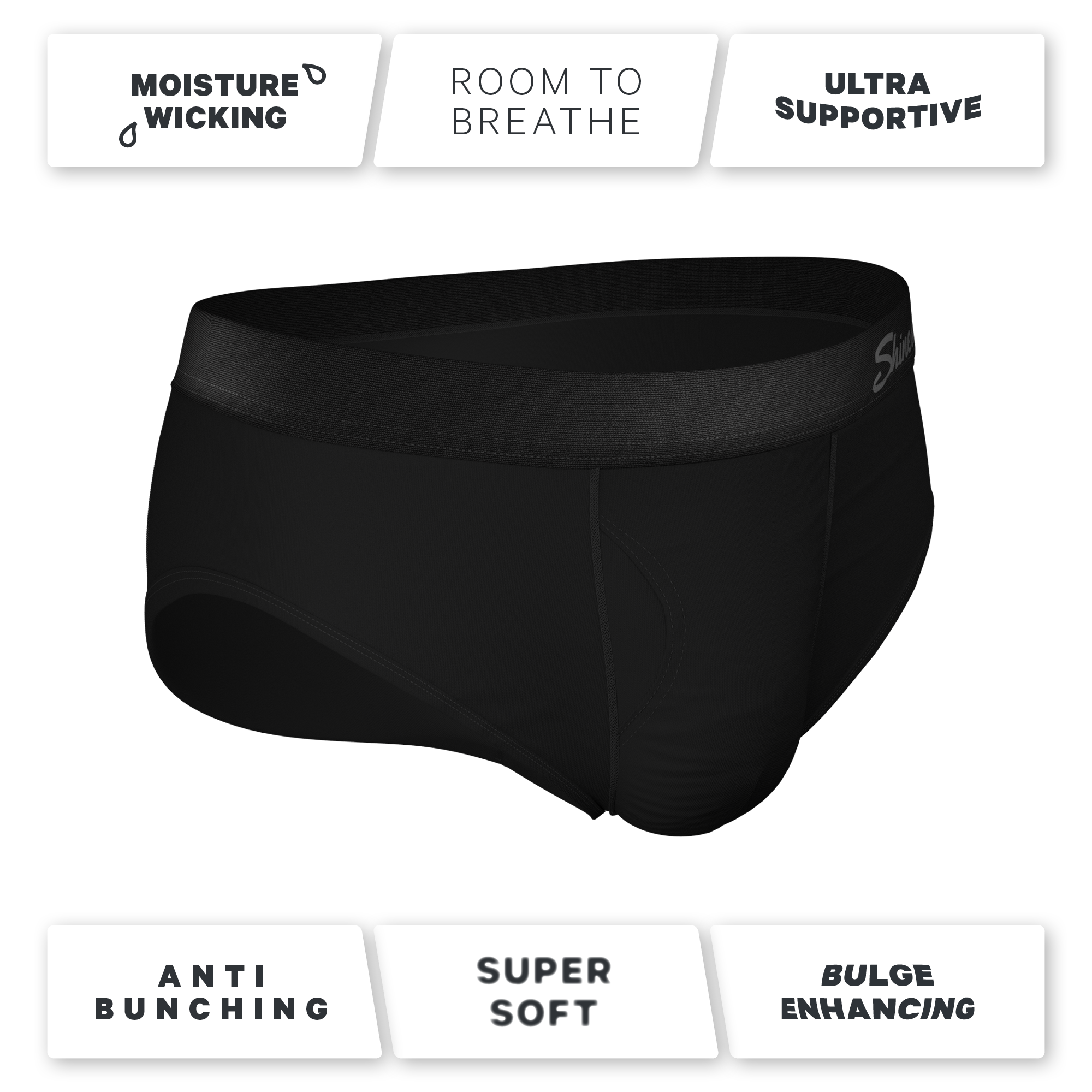 The Threat Level Midnight | Black Ball Hammock® Pouch Underwear Briefs - Shinesty