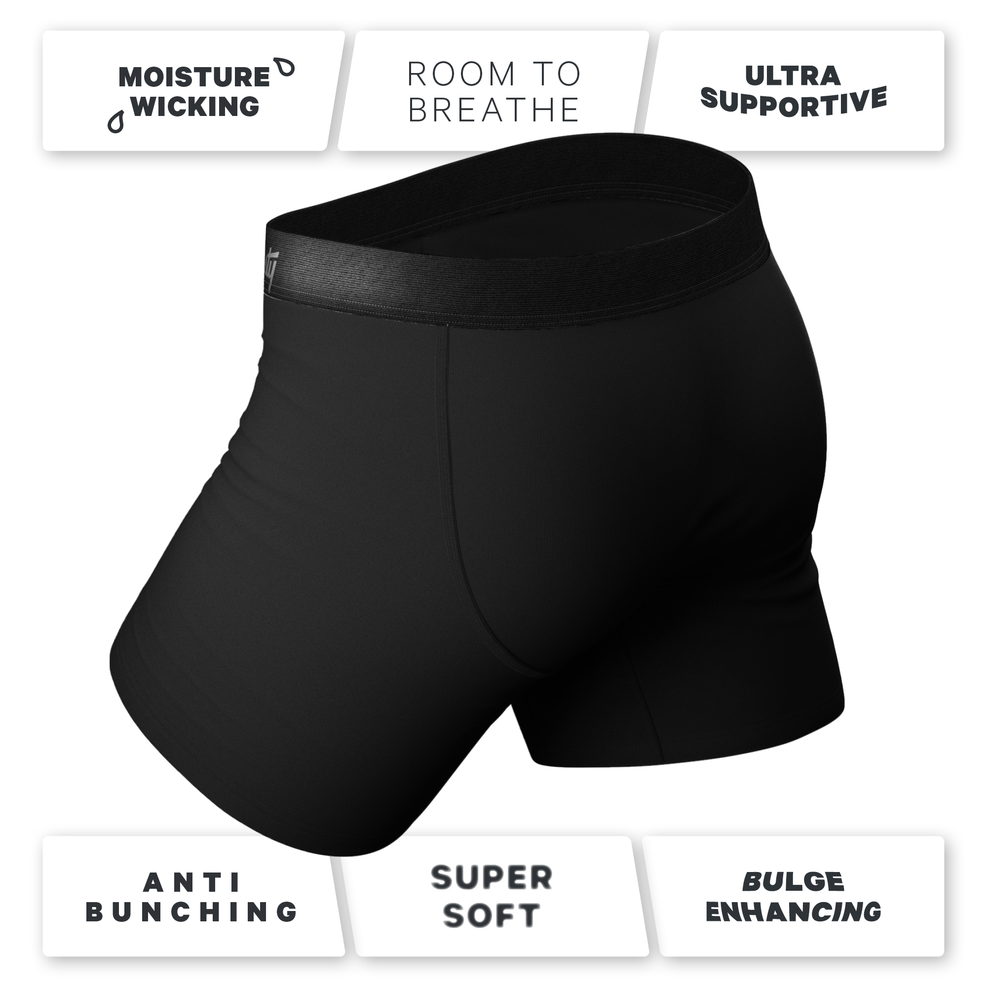 The Threat Level Midnight | Black Ball Hammock® Pouch Underwear - Shinesty
