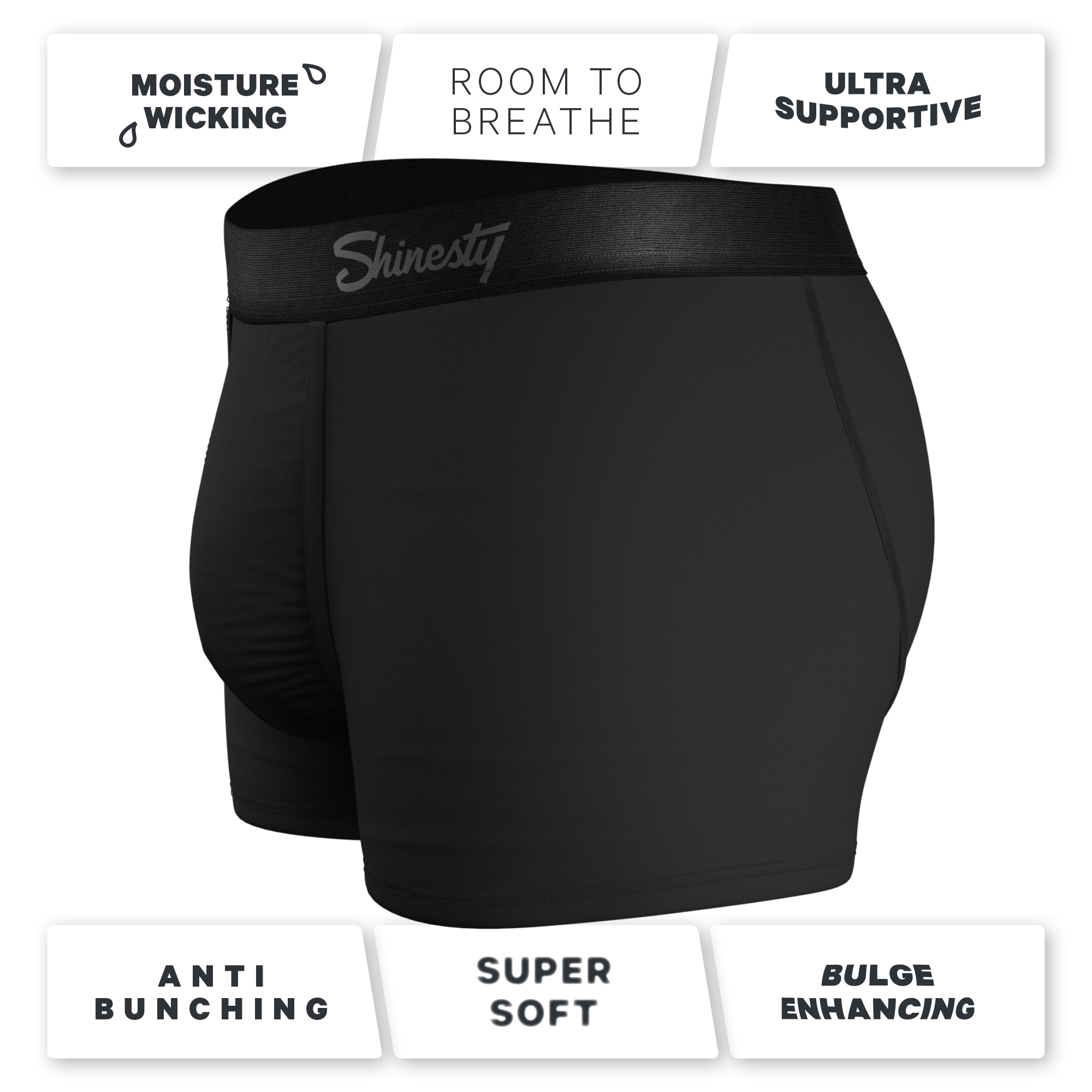 The Threat Level Midnight | Black Ball Hammock® Pouch Trunks Underwear - Shinesty