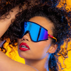 The Powerhouse |  Blue Polarized Retro Macho Sunglasses - Shinesty