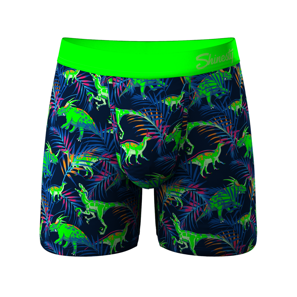 The Triceratop Bottoms | Tropical Dinosaur Printed Ball Hammock® Pouch Underwear - Shinesty
