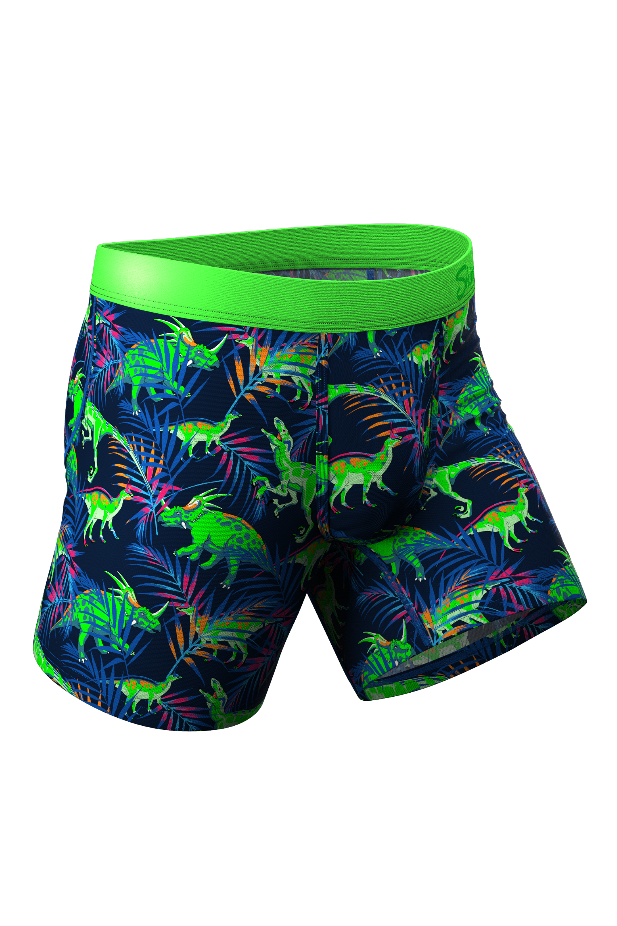 The Triceratop Bottoms | Tropical Dinosaur Printed Ball Hammock® Pouch Underwear - Shinesty