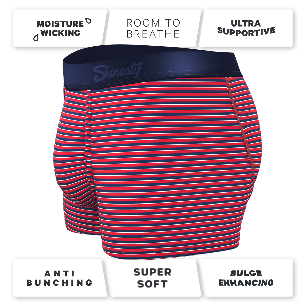 The US of A | USA Stripe Ball Hammock® Pouch Trunk Underwear - Shinesty