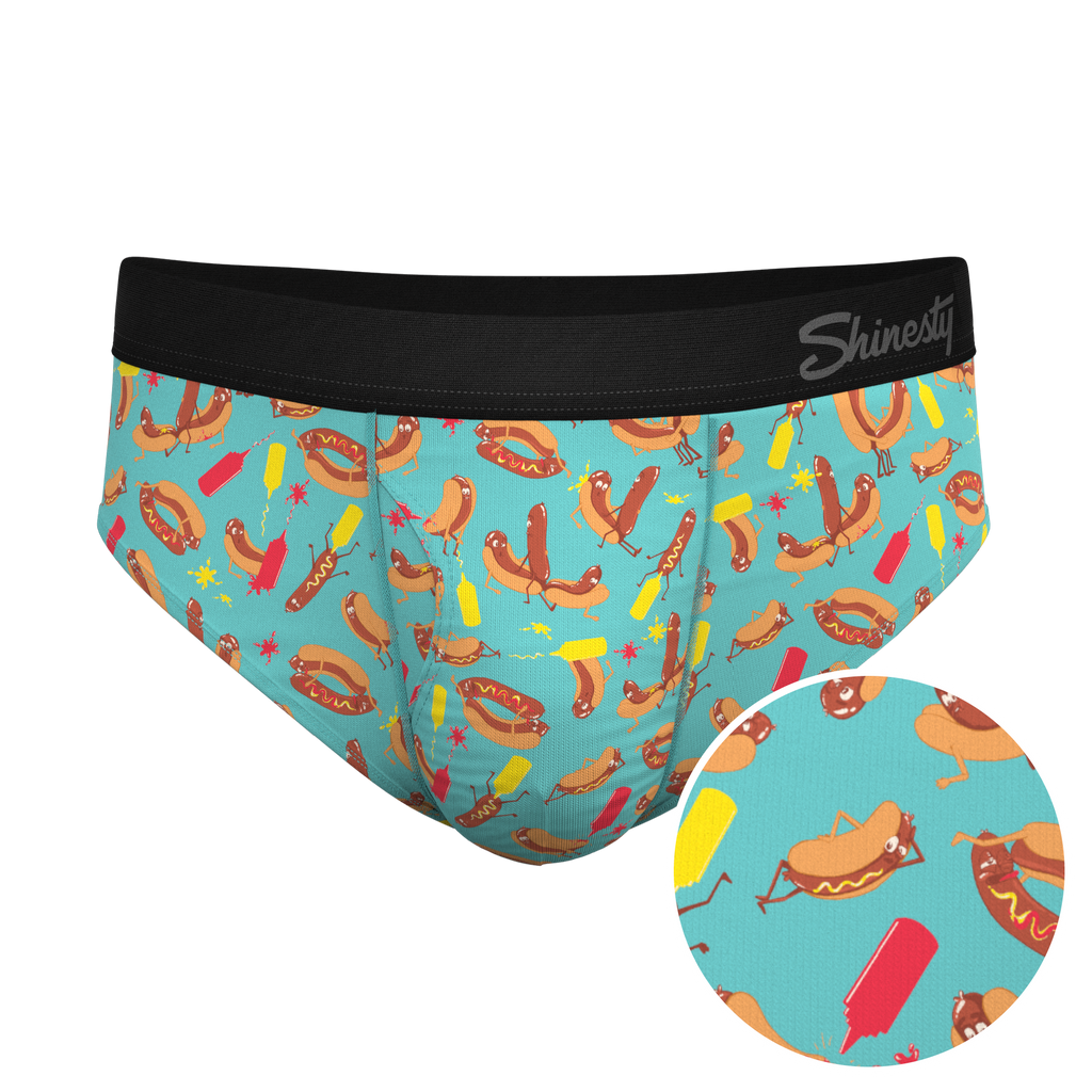 The Use a Condiment | Hot Dogs Ball Hammock® Pouch Underwear Briefs - Shinesty