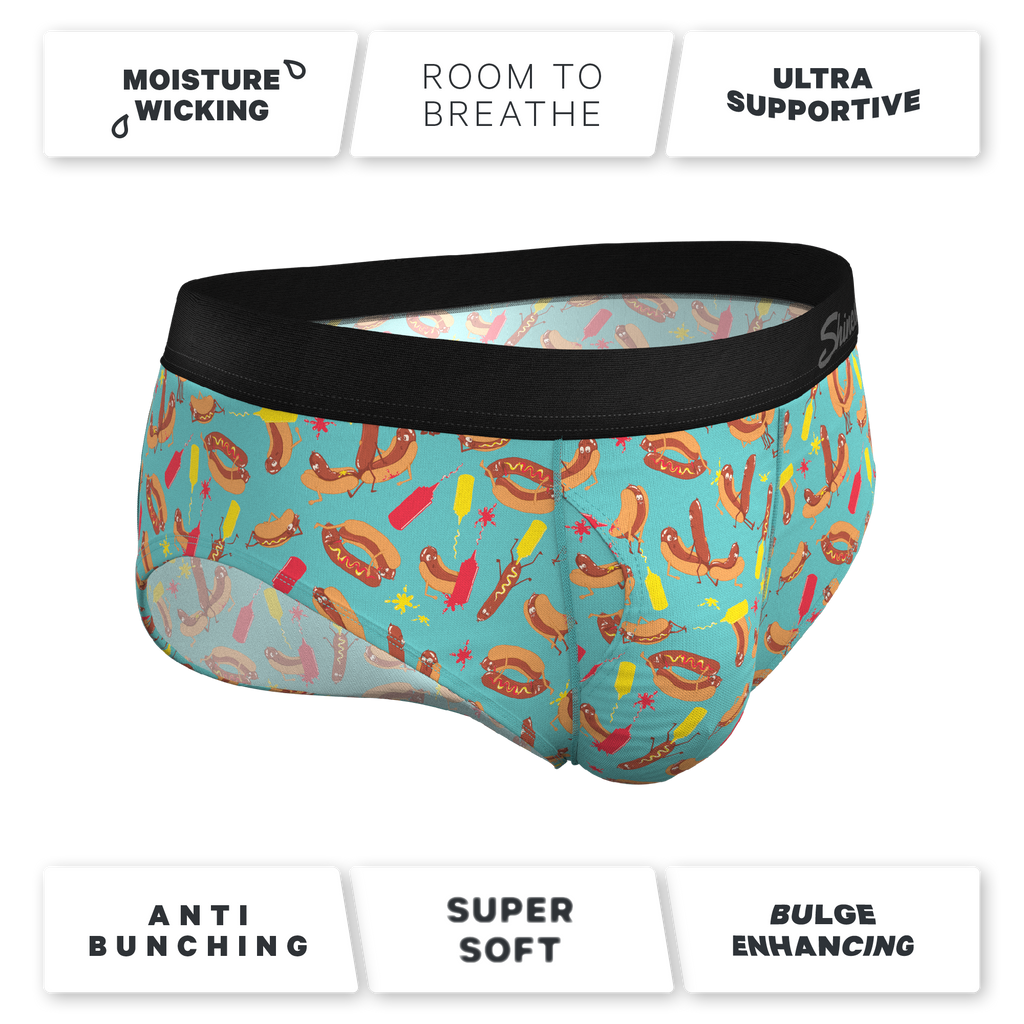 The Use a Condiment | Hot Dogs Ball Hammock® Pouch Underwear Briefs - Shinesty
