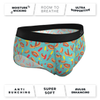The Use a Condiment | Hot Dogs Ball Hammock® Pouch Underwear Briefs - Shinesty