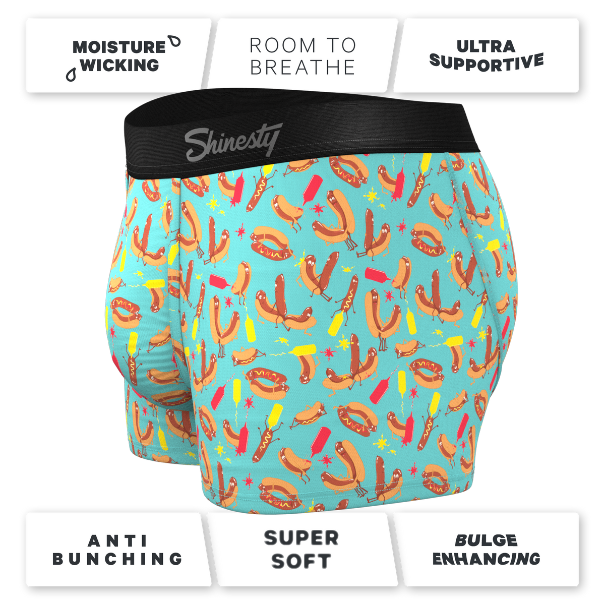 The Use a Condiment | Hot Dogs Ball Hammock® Pouch Trunk Underwear - Shinesty
