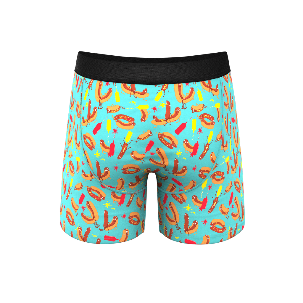 The Use a Condiment | Hot Dogs Ball Hammock® Pouch Underwear With Fly - Shinesty