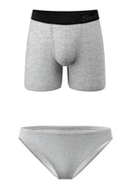 The Intramural Champ | Grey Bikini and Ball Hammock® Boxer Matching Couples Underwear Pack - Shinesty