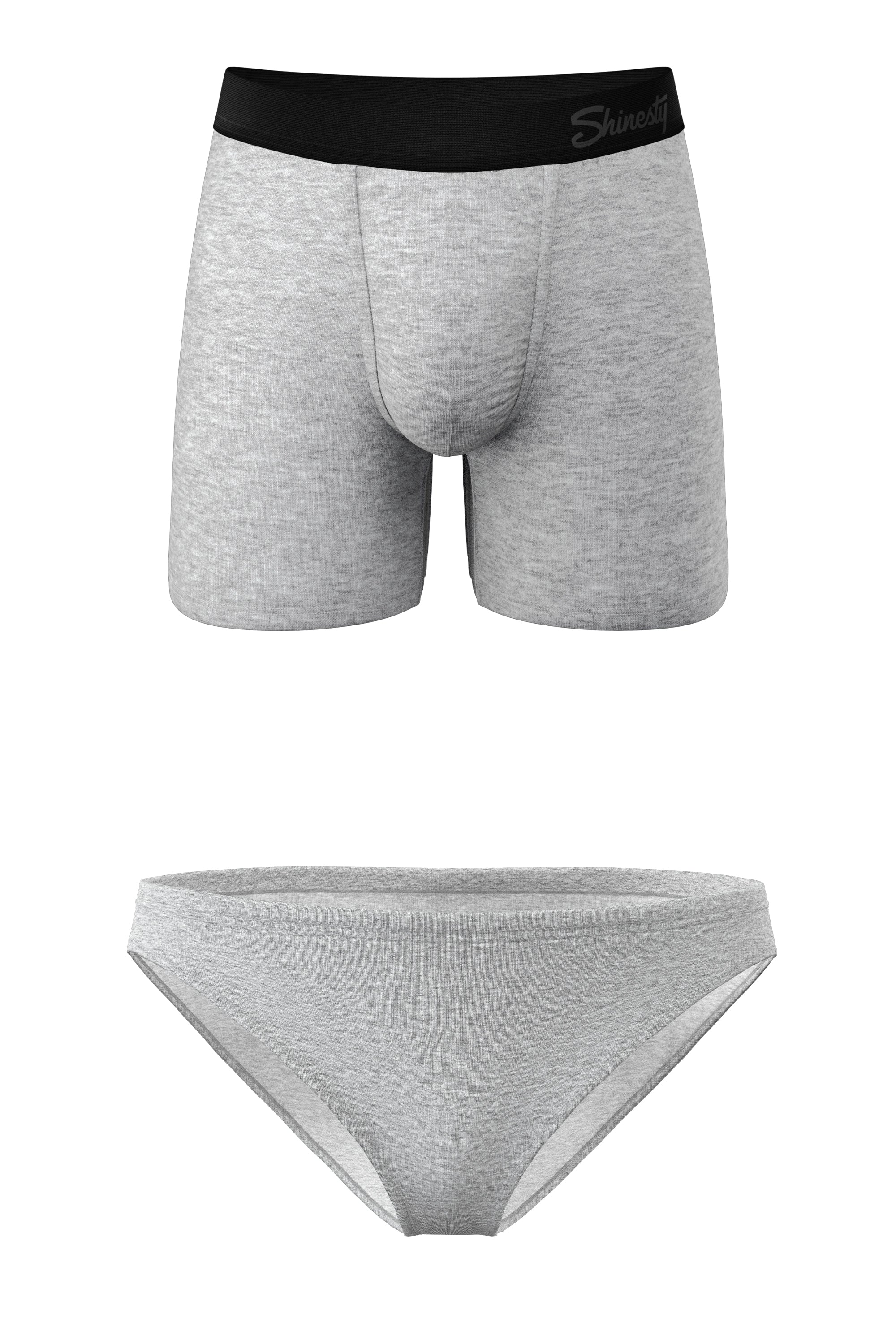 The Intramural Champ | Grey Bikini and Ball Hammock® Boxer Matching Couples Underwear Pack - Shinesty