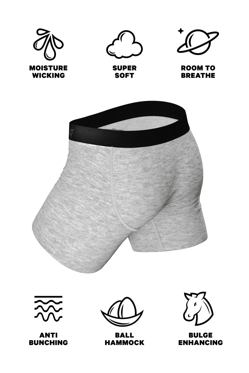 The Intramural Champ | Grey Bikini and Ball Hammock® Boxer Matching Couples Underwear Pack - Shinesty