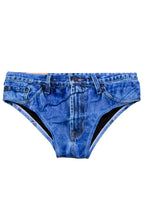 The Daytona Dong Sarong | Denim Print Swim Brief - Shinesty